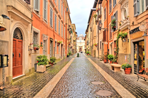 Castel Gandolfo, Lazio, Italy - View of the main street of the town.