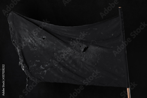 Quadro em tela old black flag on a black background