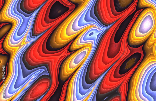 Wallpaper Mural colorful abstract decorative wavy waves Torontodigital.ca