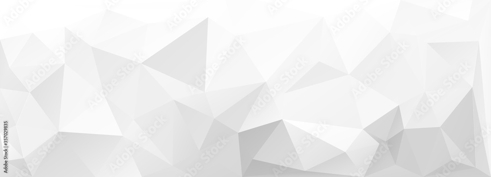 Naklejka Abstract white geometric triangle 3D background. Vector Illustration.