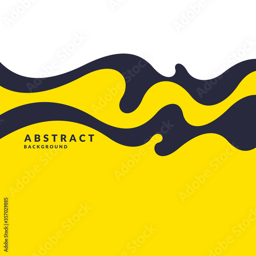 Poster with dynamic waves. Vector illustration in minimal style. Abstract background.