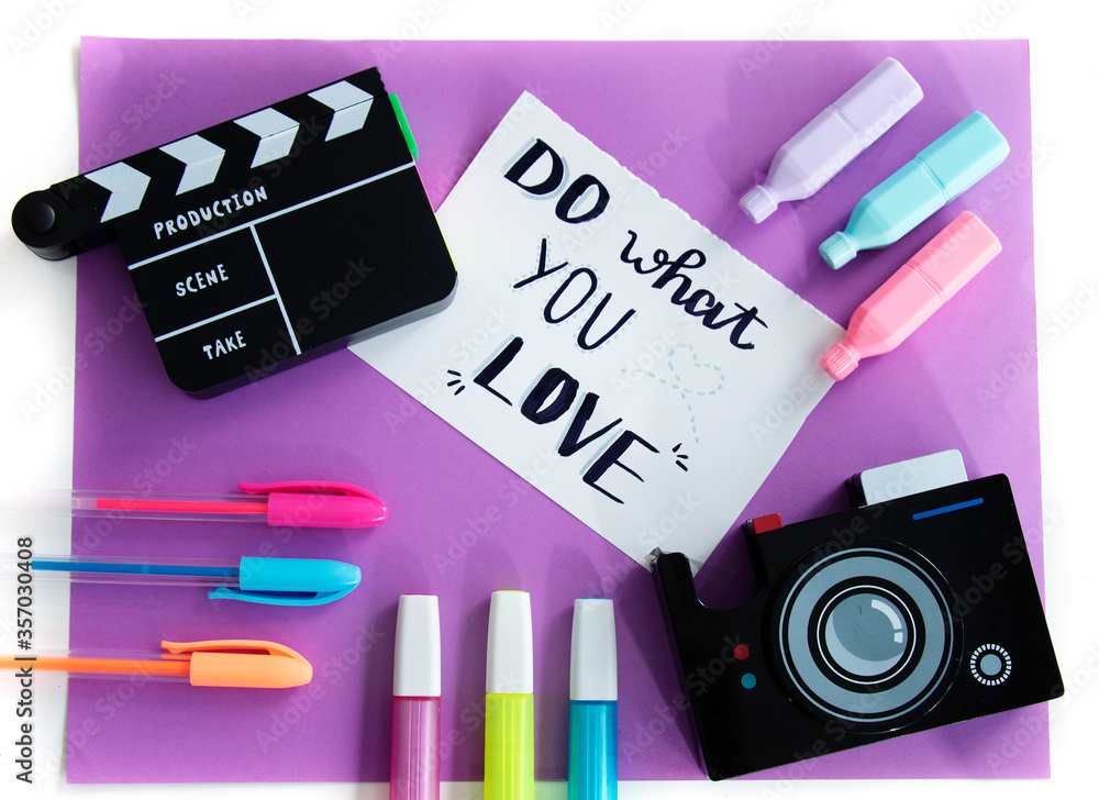 Flat lay stylish set. School stationery. Back to school concept. Top view of modern bright school supplies on table. Trendy back to school mock up with handmade motivational quotes. Flat lay stylish set. School stationery. Back to school concept. Top view of modern bright school supplies on table. Trendy back to school mock up with handmade motivational quotes.