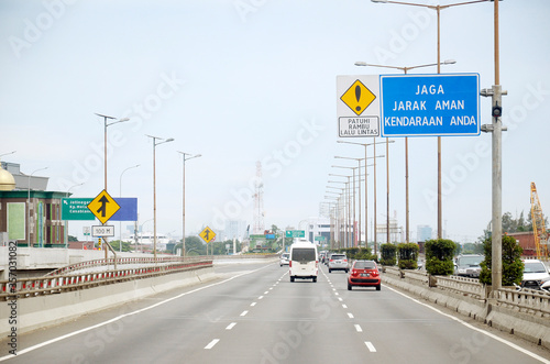 traffic on the highway, Jakarta, Indonesia