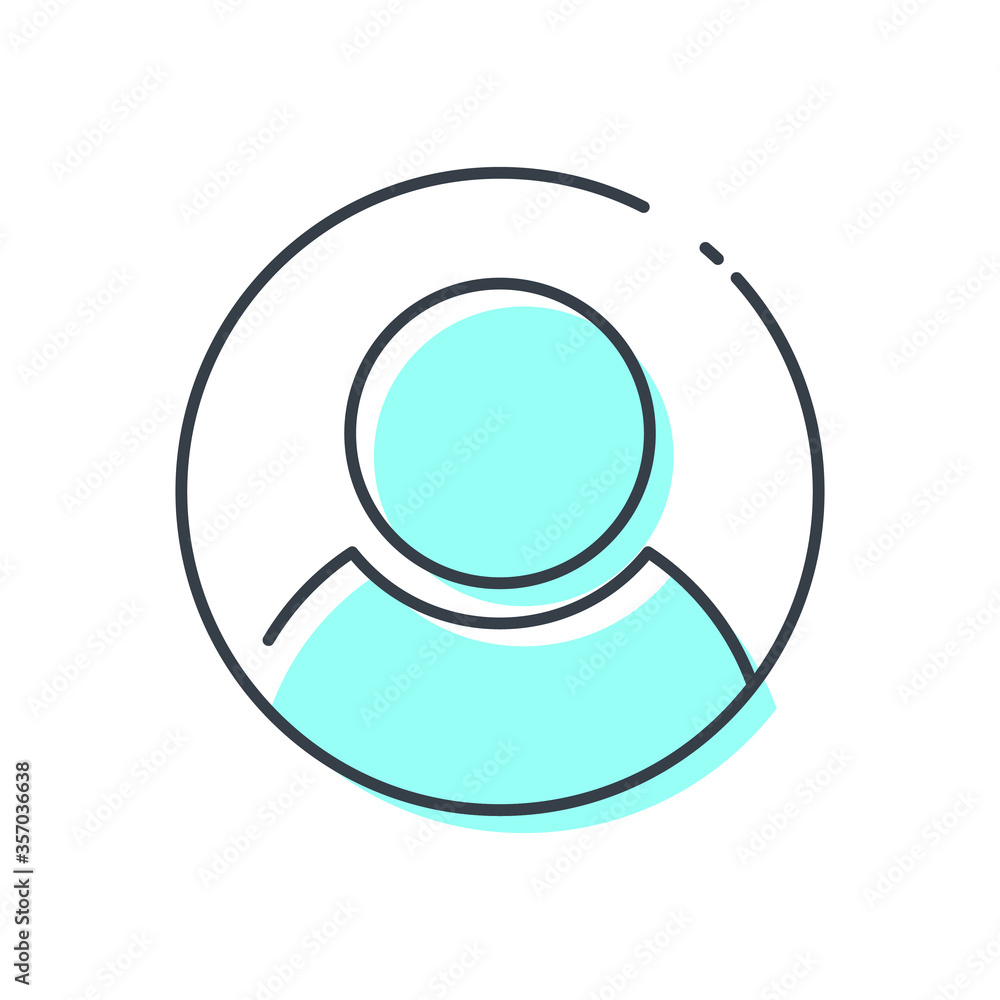 Profile Icon, Modern online profile line icon. Profile Icon, Modern online profile line icon.