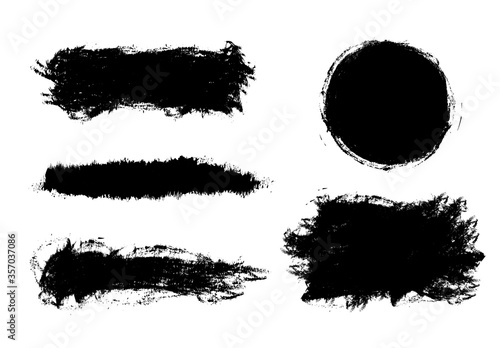 Brush strokes bundle.  Circle frames. Round grunge design elements. Rectangle, square and burst text boxes. Dirty distress texture banners. 