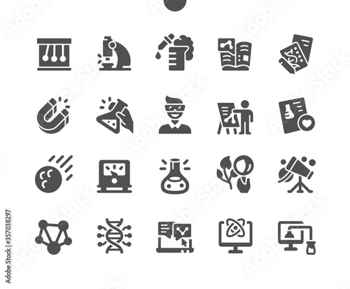 Science Well-crafted Pixel Perfect Vector Solid Icons 30 2x Grid for Web Graphics and Apps. Simple Minimal Pictogram