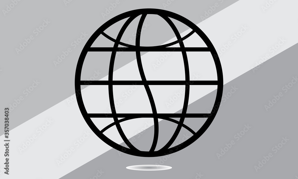 Obraz Globe icon, world icon, earth icon.