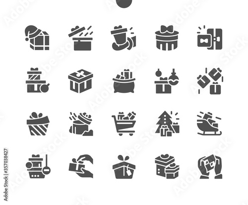 Gifts Well-crafted Pixel Perfect Vector Solid Icons 30 2x Grid for Web Graphics and Apps. Simple Minimal Pictogram