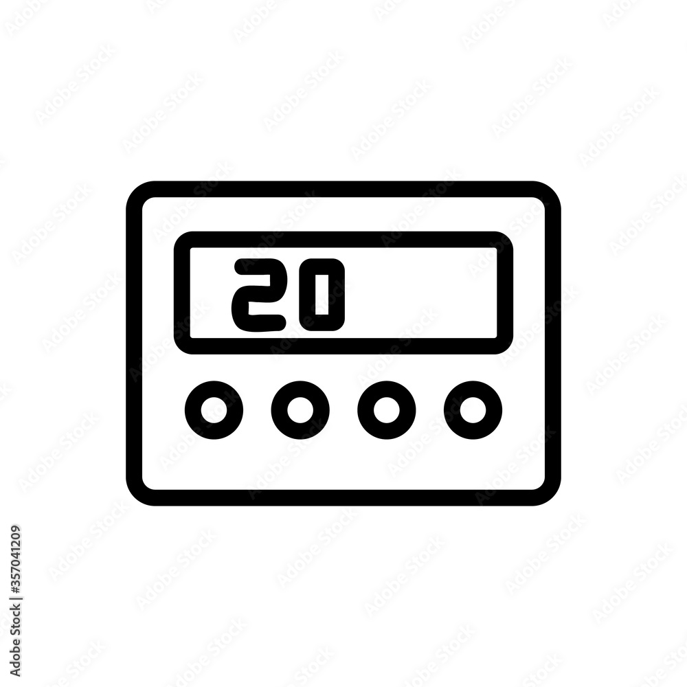 electronic house climate control icon vector. electronic house climate control sign. isolated contour symbol illustration electronic house climate control icon vector. electronic house climate control sign. isolated contour symbol illustration