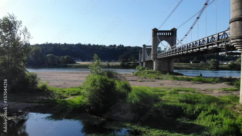 Bridge near Langeais castle in the Loire Valley - France - travel and architecture background Bridge near Langeais castle in the Loire Valley - France - travel and architecture background