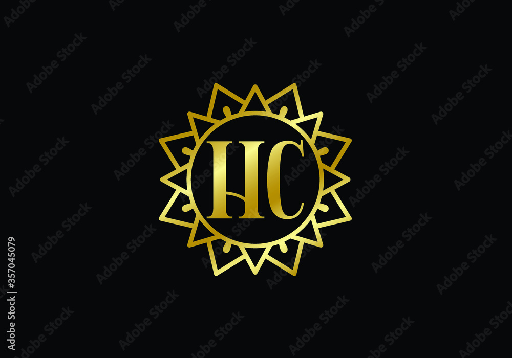 Initial Monogram Letter H C Logo Design Vector Template. HC Letter Logo Design Initial Monogram Letter H C Logo Design Vector Template. HC Letter Logo Design