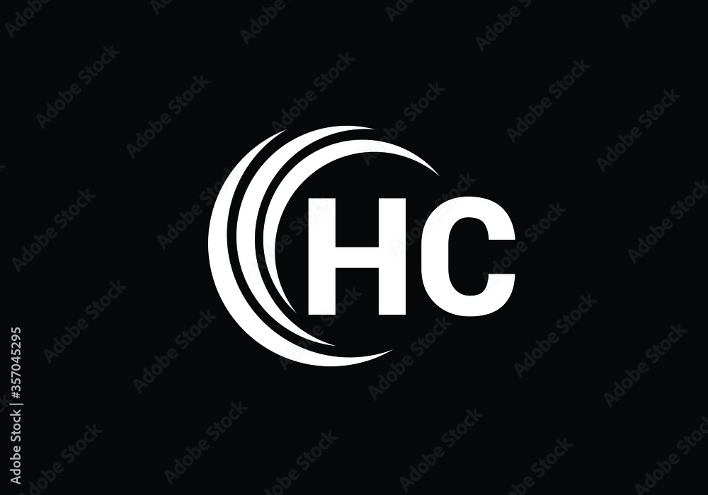 Initial Monogram Letter H C Logo Design Vector Template. HC Letter Logo Design Initial Monogram Letter H C Logo Design Vector Template. HC Letter Logo Design