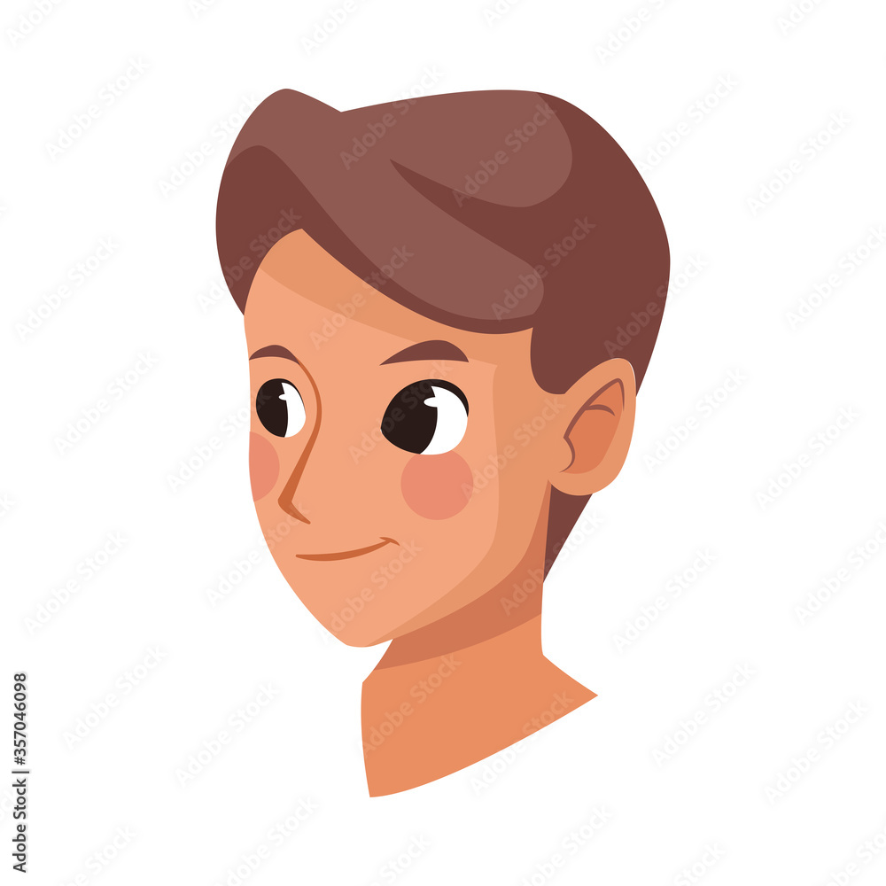 Fototapeta premium young man male head avatar character