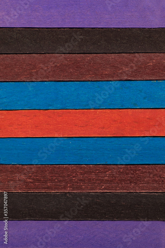 Colorful wooden planks. Multicolor background. Vertical frame © somemeans