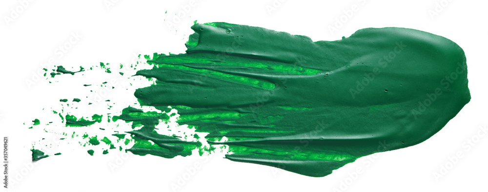 acrylic stain green brush stroke embossed