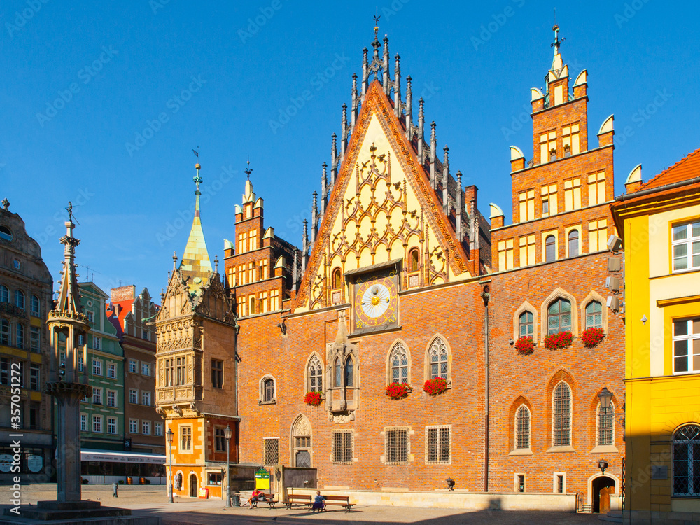 The Old Town Hall of Wroclaw on Market Square, Poland
