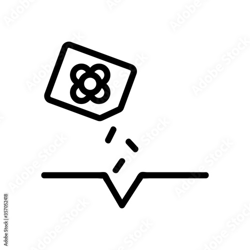canola seeds planting icon vector. canola seeds planting sign. isolated contour symbol illustration