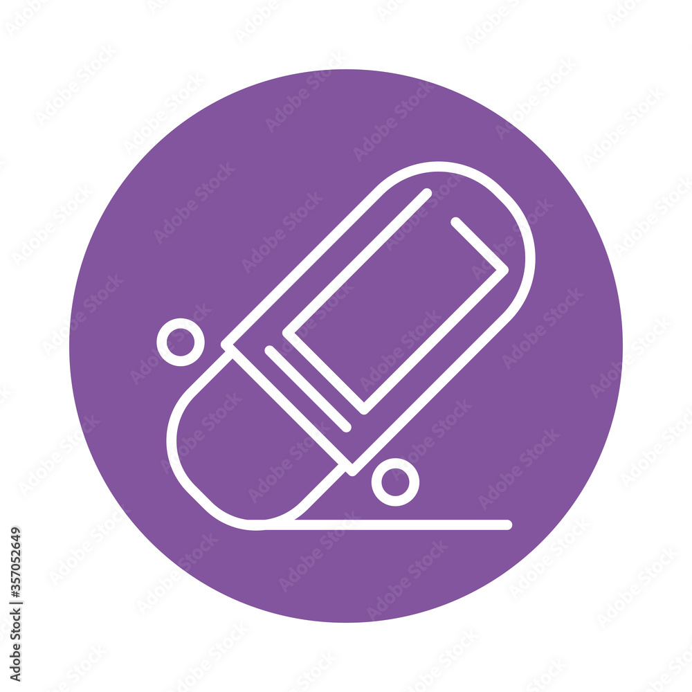 eraser school supply isolated icon eraser school supply isolated icon