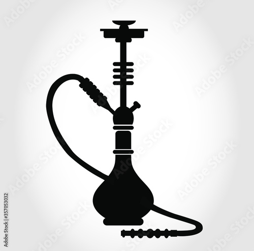 Hookah Silhouette Icon Vector Isolated - Nargile, Hubbly Bubbly, Shisha