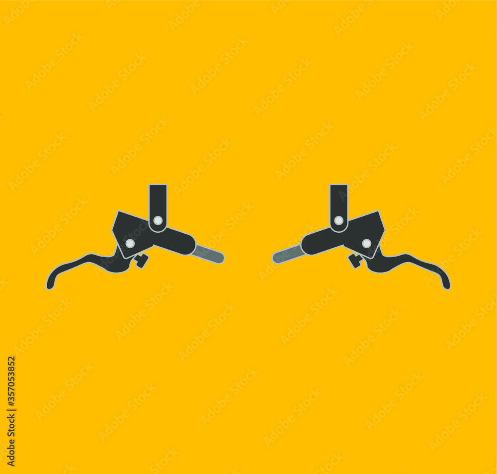 mountain bike brake levers. illustration for web and mobile design.