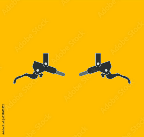 Obraz na płótnie mountain bike brake levers. illustration for web and mobile design. w salonie