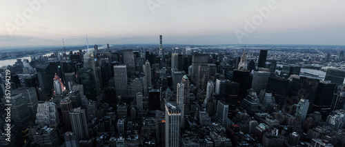 Panorama of skyscrapers and large buildings of New York City
