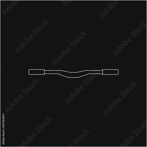 mountain bike handlebar. illustration for web and mobile design.