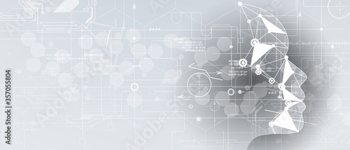 Conceptual technology illustration of artificial intelligence