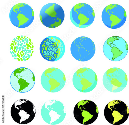 planet earth in vector form and ecofriendly earth.