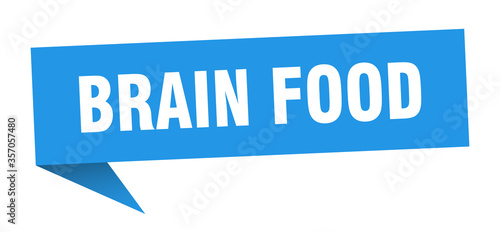 brain food banner. brain food speech bubble. brain food sign