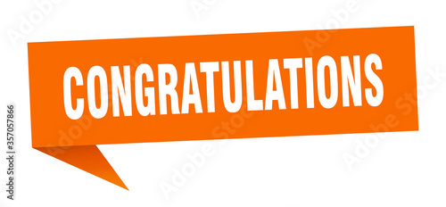 congratulations banner. congratulations speech bubble. congratulations sign