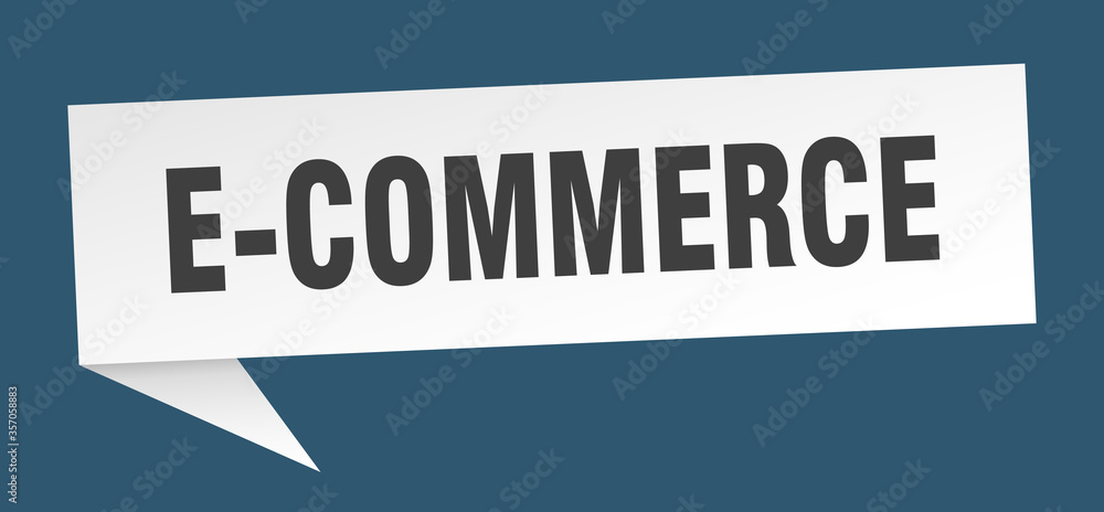 e-commerce banner. e-commerce speech bubble. e-commerce sign
