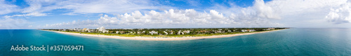 Aerial panorama Delray Beach Florida USA beautiful vibrant summer colors