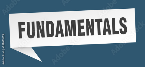 fundamentals banner. fundamentals speech bubble. fundamentals sign
