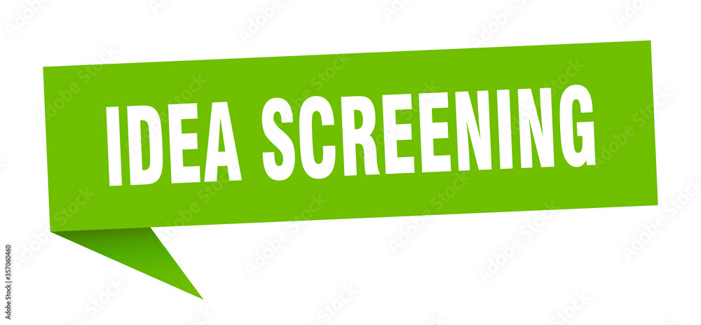 idea screening banner. idea screening speech bubble. idea screening sign idea screening banner. idea screening speech bubble. idea screening sign
