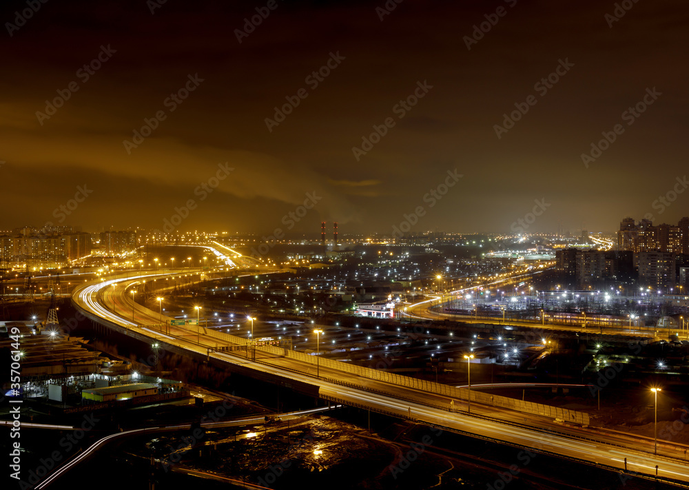 night view of the city