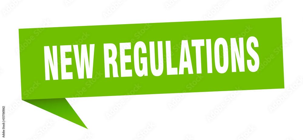 new regulations banner. new regulations speech bubble. new regulations sign new regulations banner. new regulations speech bubble. new regulations sign