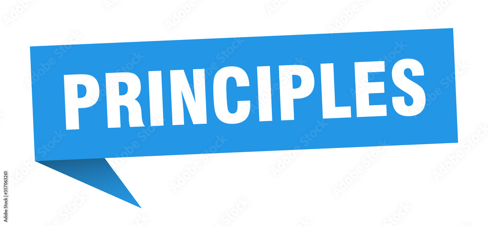 principles banner. principles speech bubble. principles sign