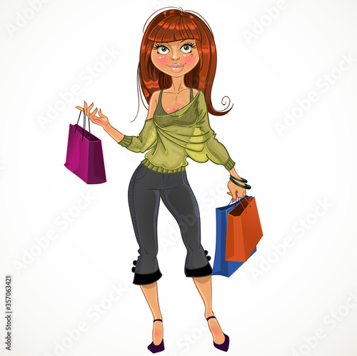 pretty shopping glamur girl