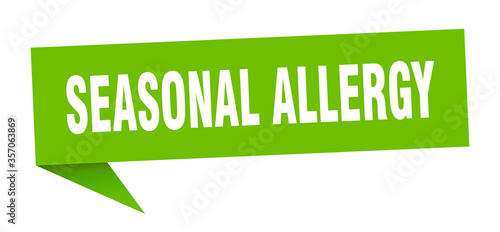 seasonal allergy banner. seasonal allergy speech bubble. seasonal allergy sign