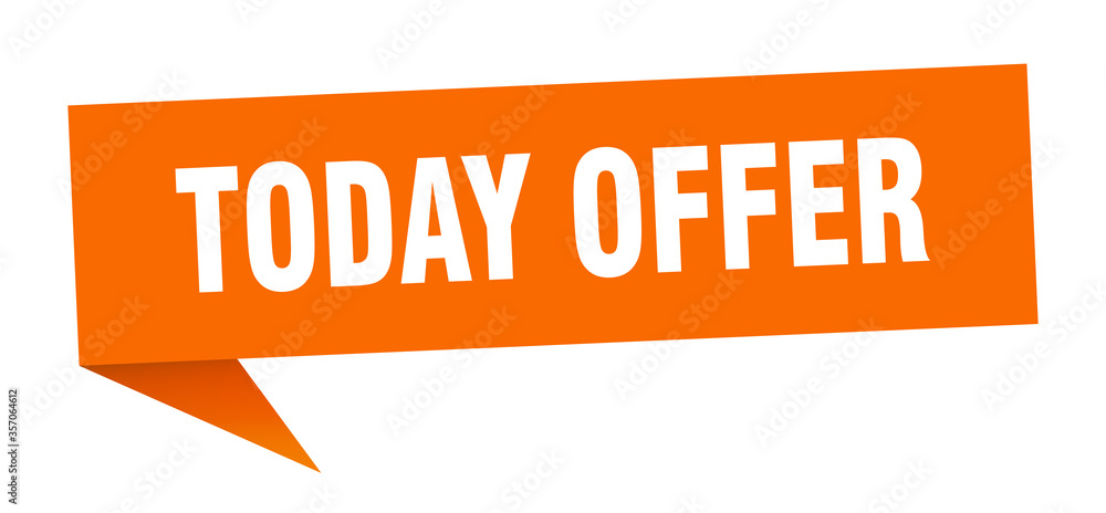 today offer banner. today offer speech bubble. today offer sign today offer banner. today offer speech bubble. today offer sign