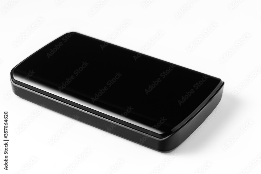 External hard disk isolated on white background External hard disk isolated on white background