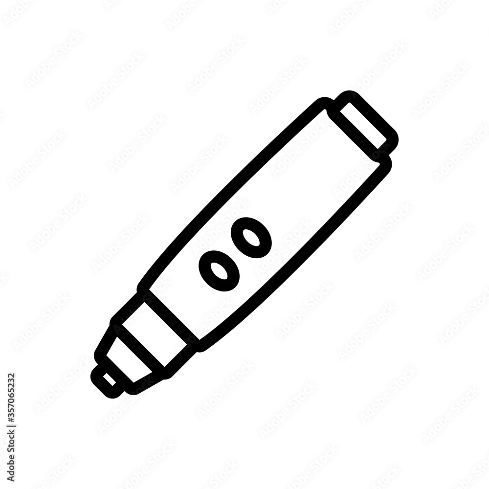 3d pen for printing construction icon vector. 3d pen for printing construction sign. isolated contour symbol illustration 3d pen for printing construction icon vector. 3d pen for printing construction sign. isolated contour symbol illustration