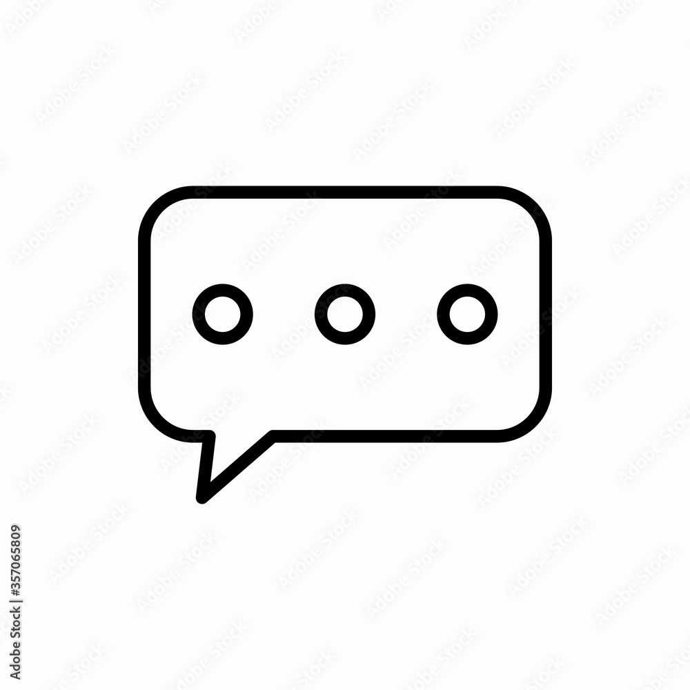 Naklejka premium Outline bubble chat icon.Bubble chat vector illustration. Symbol for web and mobile