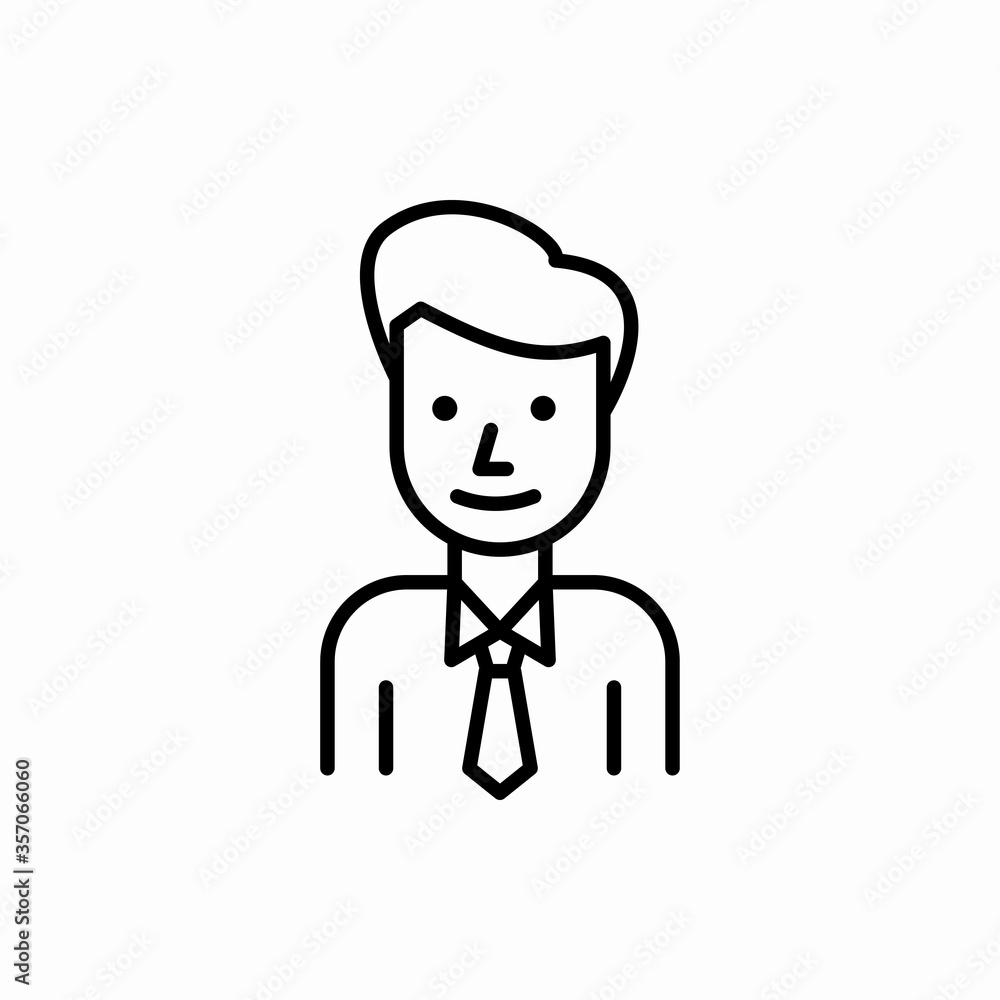 Outline businessman icon.Businessman vector illustration. Symbol for web and mobile