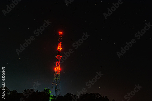 Night tower TV radio communication