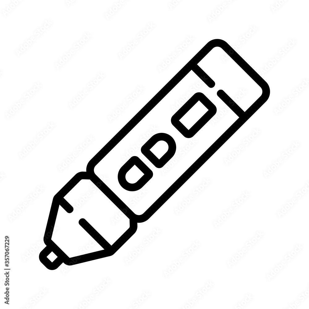 3d pen toy icon vector. 3d pen toy sign. isolated contour symbol illustration 3d pen toy icon vector. 3d pen toy sign. isolated contour symbol illustration