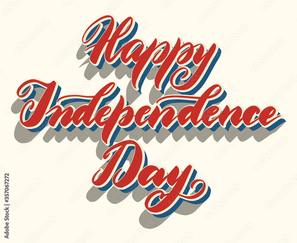 American Independence Day patriotic greeting card design element American Independence Day patriotic greeting card design element