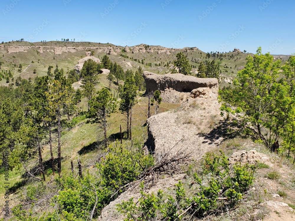 Natural rock wall