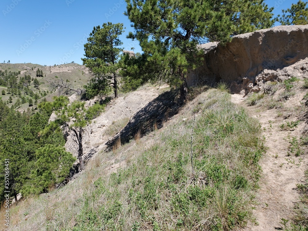 Path to a rock wall Path to a rock wall